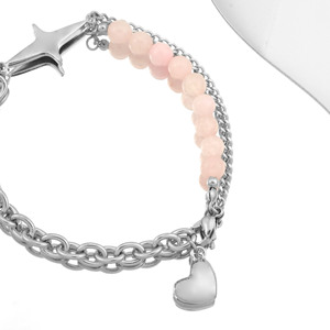 Hot Selling Simple Popular Design Spliced Pink <b>Bead</b> Alloy Chain <b>Bracelet</b> Sweet Women's Cross <b>Bracelets</b> Fashion Jewelry Wholesale - Product Image 4