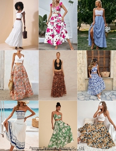 เดรสจับจีบแบบไม่สม่ำเสมอของผู้หญิงเดรสทรงหลวมขนาดกลางและปานกลาง - Product Image 4