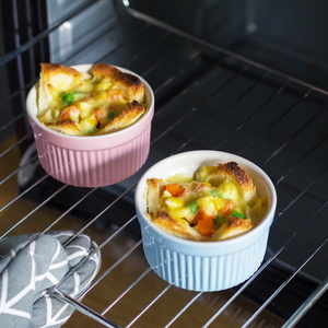 Crème brûlée en céramique Soufflé Plats Gâteau Pudding Dessert Bol Céramique Remekin Bols Pour La Cuisson - Product Image 4