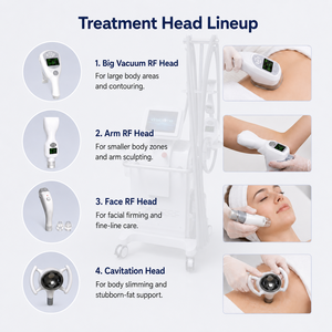 Appareil de massage amincissant 6-en-1 RF à rouleaux sous vide pour le corps et le visage, avec fonction anti-cellulite et sculptant le corps - Product Image 2