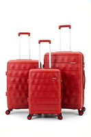 Ensemble de 3 valises de voyage portables en plastique PP pour le sport, avec 4 roues pivotantes, légères, modernes, simples, avec serrure TSA