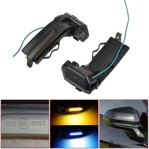 Autodragons, señal de giro LED secuencial, lámpara indicadora de espejo lateral, lente ahumada, indicador de espejo oscilante LED que fluye ámbar para <span class=keywords><strong>Q2</strong></span> Q3 - Product Image 6