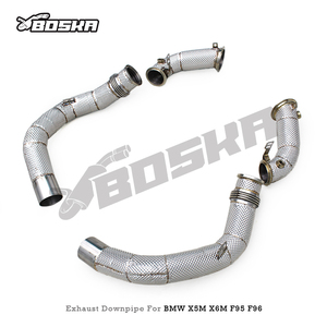 ท่อไอเสีย OEM Boska Exhaust Free Flow Downpipe สำหรับ BMW X5M/X6M F95/F96/LCI 4.4TT ปี 2020-2024 ทำจากสแตนเลส สำหรับรถสตรีทคาร์ - Product Image 6