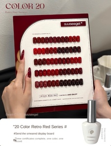 Ensemble de couleurs (beauté) 2025 Rouge vintage Modèle Vernis à <span class=keywords><strong>ongles</strong></span> en gel UV 20 Couleurs éclaircissantes <span class=keywords><strong>d</strong></span>élicates LED Salon Bourgogne Nouvel An - Product Image 6