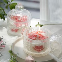 Bougie parfumée en verre « Romance des fleurs de pêcher » – 1 mèche, 12-24 heures de combustion, pour une atmosphère fraîche et raffinée – Zhejiang