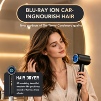 Sèche-cheveux NTC avec système de contrôle intelligent de la température, chaleur stable, réglage automatique, pour usage domestique et professionnel, kit complet