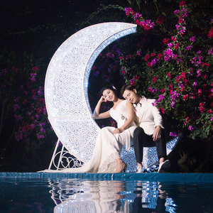 2022 nuovi prodotti selezionati grande ramadan crescent half moon prop per la decorazione del ramadan - Product Image 2