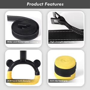 Professional Adjustable Bear Shaped Double Loop <strong>Gymnastic</strong> Rings Anti Slip Portable Home Fitness Suspension Straps <strong>for</strong> <strong>Kids</strong> - Product Image 4