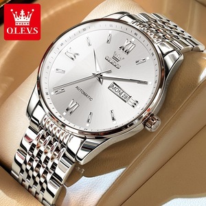 OLEVS 6777 montre sport étanche <span class=keywords><strong>calendrier</strong></span> <span class=keywords><strong>semaine</strong></span> mode hommes montres mécaniques affichage <span class=keywords><strong>en</strong></span> acier inoxydable montre automatique pour hommes or - Product Image 3