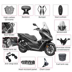 <span class=keywords><strong>เบาะ</strong></span>หนังสีดำแบบ Ergonomic สำหรับมอเตอร์ไซค์  ผ้าคลุมเบาะมอเตอร์ไซค์กันน้ำ สำหรับ 25PCX160 - Product Image 6