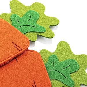 Easter Spring Holiday Accents Easter Carrot-<strong>Shaped</strong> Felt Utensil Bags Easter Carrot Silverware <strong>Holders</strong> - Product Image 6