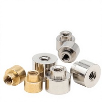 Entretoise de fixation pour circuit imprimé en laiton nickelé, à montage en surface SMT SMD, avec filetage femelle M2 M2.5 M3, à souder