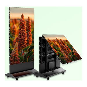 Support de sol d'affichage pour centre commercial, réglable en hauteur, portable, LED, intérieur, contrôle par application WIFI, résolution personnalisée 1920x640mm - Product Image 2