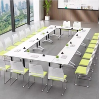 Table de formation moderne, mobile et pliable en MFC pour bureaux d'entreprise et usage domestique – Bureau pour personnel