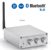 FYX Fosi Audio BT20A Amplificateur de puissance numérique stéréo 2 canaux de bureau, version BT 5.0, mini amplificateur de puissance classe D