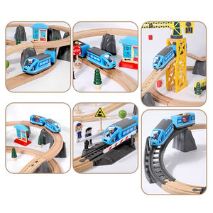 Ensemble <span class=keywords><strong>de</strong></span> Chemin <span class=keywords><strong>de</strong></span> Fer en Bois à Thème Grue à Double Boucle <span class=keywords><strong>de</strong></span> Haute Qualité et Abordable, 76 Pièces, Jouet d'Assemblage <span class=keywords><strong>de</strong></span> <span class=keywords><strong>Piste</strong></span> DIY, Jouet <span class=keywords><strong>de</strong></span> Chemin <span class=keywords><strong>de</strong></span> Fer - Product Image 3