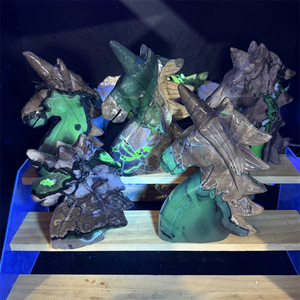 Figuras Mixtas de Animales Talladas en Ágata Volcánica Fluorescente UV: Unicornio, Elefante, Estrella de Mar, Búho. Piedra Curativa, Decoración del Hogar, Venta al por Mayor - Product Image 4