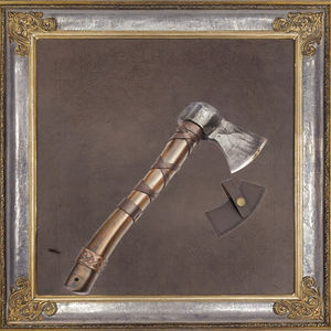 Thewizcrafts Handmade Flat Backed <b>Axe</b> Head Premium Quality Industrial Grade Tear Wood Leather Sheath Custom 3 Months Warranty - Product Image 3