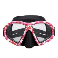 DIVESTAR peralatan menyelam bebas, perlengkapan menyelam Snorkeling bawah air OEM profesional, lensa ganda Anti kabut dapat disesuaikan kaca Tempered