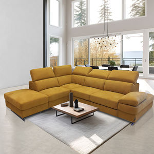 GIADA CORNER LIVING ROOM LEFT EN TISSU OCHRE - Product Image 1