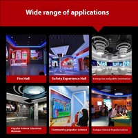 Équipement interactif de formation à la sécurité incendie d'intérieur 3D Simulation d'incendie animatronique en plastique pour la sélection de la direction du vent