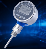 CWDZB3 Industrial Thermometer High-Precision Pt100 Temperature Sensor Transmitter Built-in Battery LCD Display Stainless OEM ODM