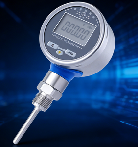 CWDZB3 工業用温度計 高精度 Pt100 温度センサー トランスミッター 内蔵バッテリー LCD ディスプレイ ステンレス鋼 - Product Image 1