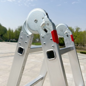 (Khuyến mãi) <span class=keywords><strong>4x3</strong></span> bước có thể gập lại nhôm đa năng thang với bản lề lớn lớn để sử dụng căn hộ - Product Image 6