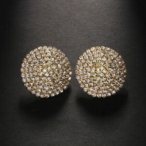 Trendy Plated Micro-Inlaid Round Stud <b>Earrings</b> for Women <b>Wedding</b> Anniversary Gift - Product Image 6