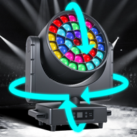 Projecteur LED professionnel 37x40W RGBW 4-en-1 à tête mobile, effet Bee Eye, contrôle individuel des pixels, zoom, faisceau, wash, DMX512 pour grandes scènes de concert