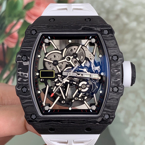 High-quality 3502 ultra-light <b>skeleton</b> <b>automatic</b> <b>watch</b> with white rubber strap, suitable for men's sports and casual mechanical - Product Image 1