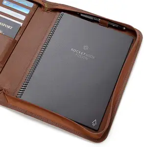 A4 Größe Pu Leder Zertifikat Inhaber Ordner Portfolio Pad folio Mit Reiß verschluss