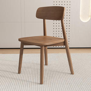 เก้าอี้รับประทานอาหารไม้สไตล์สแกนดิเนเวียน ดีไซน์ทันสมัย เฟอร์นิเจอร์บ้านพร้อมพนักพิง - Product Image 2