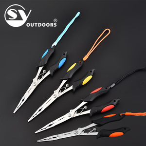 Multifunctional <b>Long</b> <b>Nose</b> Stainless Steel Fishing Pliers Lure Pliers With Safety Lanyard For Hook Removing Line Cutting Split Ri - Product Image 6