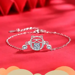 Модный браслет бесконечности ювелирные изделия 925 стерлингового серебра Регулируемый браслет дружбы