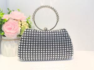 New Unisex Full Diamond Crystal <b>Chains</b> Zipper Closure Waterproof Evening Clutch <b>Handbag</b> with Shoulder Strap 1-1.9L Capacity - Product Image 4