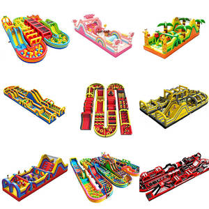Tobogán Inflable Gigante con Obstáculos, Castillo Inflable, Parque de Diversiones Comercial al Aire Libre, Juego de Carreras - Product Image 2