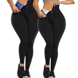 Saunalegging Voor Dames Zweetpak Hoge Taille Trainer Compressie Afslankgewichten Hot Workout Sauna Shaper Broek