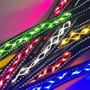 Fábrica personalizada 2023 nuevos accesorios para mascotas arnés logotipo personalizado ajustable en blanco liso Nylon mascota Led <span class=keywords><strong>Collar</strong></span> para perro - Product Image 6