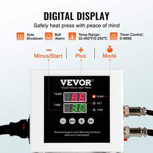 Presse à chaud semi-automatique Vevor 15x15 pouces pour t-shirts et mugs, 220V/110V, équipement d'impression par transfert thermique - Product Image 5
