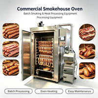 Four à fumage automatique en acier inoxydable SUS304, fumoir commercial pour viande, saucisses, jambon, poulet, poisson, pour fumer et sécher