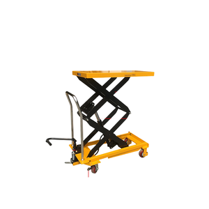 โต๊ะยกไฮดรอลิกแบบแมนนวล รถยกแบบกรรไกรขนาดเล็ก โต๊ะยกแบบกรรไกรเดี่ยวสำหรับงานก่อสร้าง ขายส่ง - Product Image 6