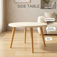 Petite table basse ronde en bois moderne pour salon, meubles de maison multifonctionnels