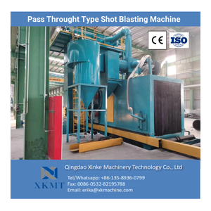 Q69 Transportador de rodillos automático Máquina de granallado Tipo de paso Placa de acero de chorro de arena/Máquina de granallado de haz H - Product Image 4