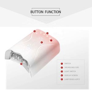 AT-NDUV-264 OEM <span class=keywords><strong>2025</strong></span> mới nhất Gel Máy sấy Máy công suất cao 115 Wát có thể sạc lại không dây Nail UV LED đèn cho Acrylic đánh bóng - Product Image 5