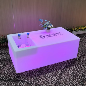 Remote Battery Powered RGB Color KTV LED Bar <strong>Table</strong> Nightclub Illuminated Glowing <strong>Table</strong> with <strong>Beer</strong> Cooler Ice Chest - Product Image 4