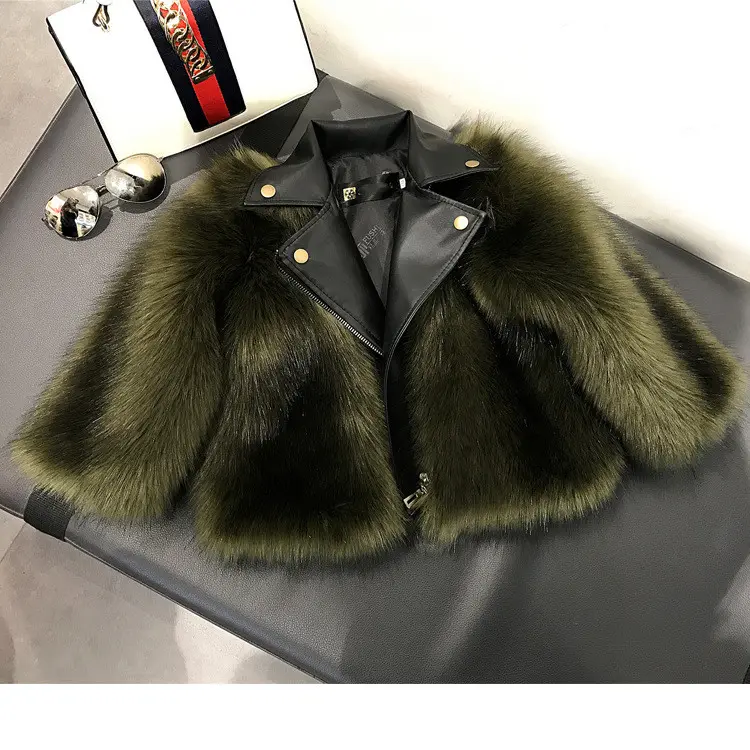 Fashion Hot sell Children Warm Winter Clothes Baby Girl Winter Outerwear Kids Fur Coat Children Faux Fur Jacket Clothing