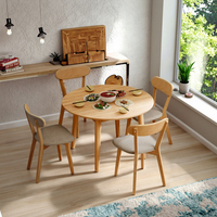 Ensemble table à manger et chaises en bois massif simple et moderne Table basse et table de réunion en bois naturel pour petit appartement