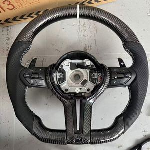 Volante de Coche de Fibra de Carbono Real y Cuero Sintético, Listo para Usar, para <span class=keywords><strong>BMW</strong></span> F01 F30 F10 F11 F20 F21 F25 F31 F34 F32 F33 F36 - Product Image 2