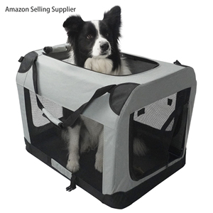 CANBO Foldable Dog Crate Travel Pet Dog Car Carrier Indoor and Outdoor Portable Dog Crate Kennel